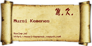 Muzsi Kemenes névjegykártya